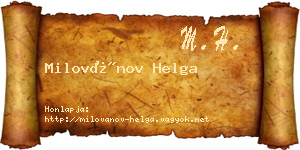 Milovánov Helga névjegykártya